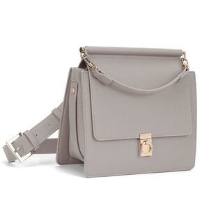 Elegant Compact Top Handle Satchel Mini Crossbody Bags For Vegan Textured Hand